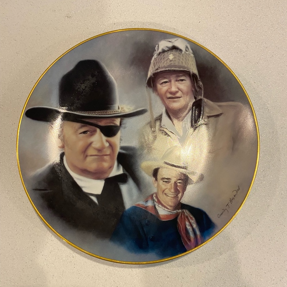John Wayne Hackett American Collectible Plate